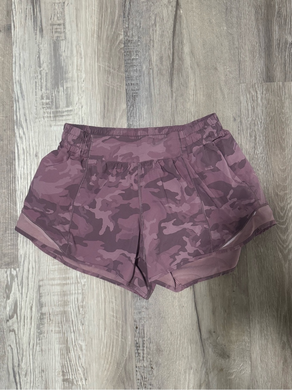 lululemon athletica Mauve Camo Running Shorts